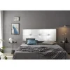 Eccox Tête de lit Cala en similicuir blanc 90 Outlet