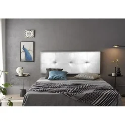 Eccox Tête de lit Cala en similicuir blanc 90 Outlet