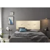 Eccox Tête de lit Cala en similicuir beige 90