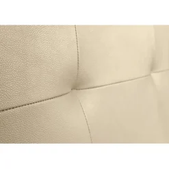 Eccox Tête de lit Cala en similicuir beige 90