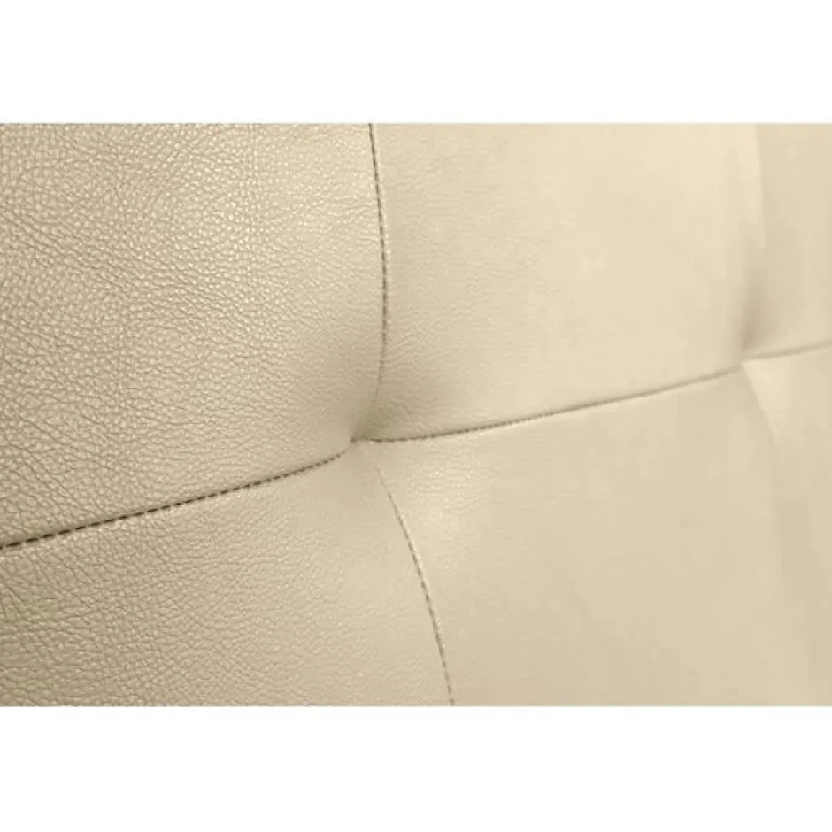 Eccox Tête de lit Cala en similicuir beige 90