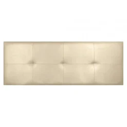 Eccox Tête de lit Cala en similicuir beige 90