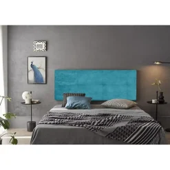 Eccox Tête de lit Cala en tissu Cala Turquoise 90