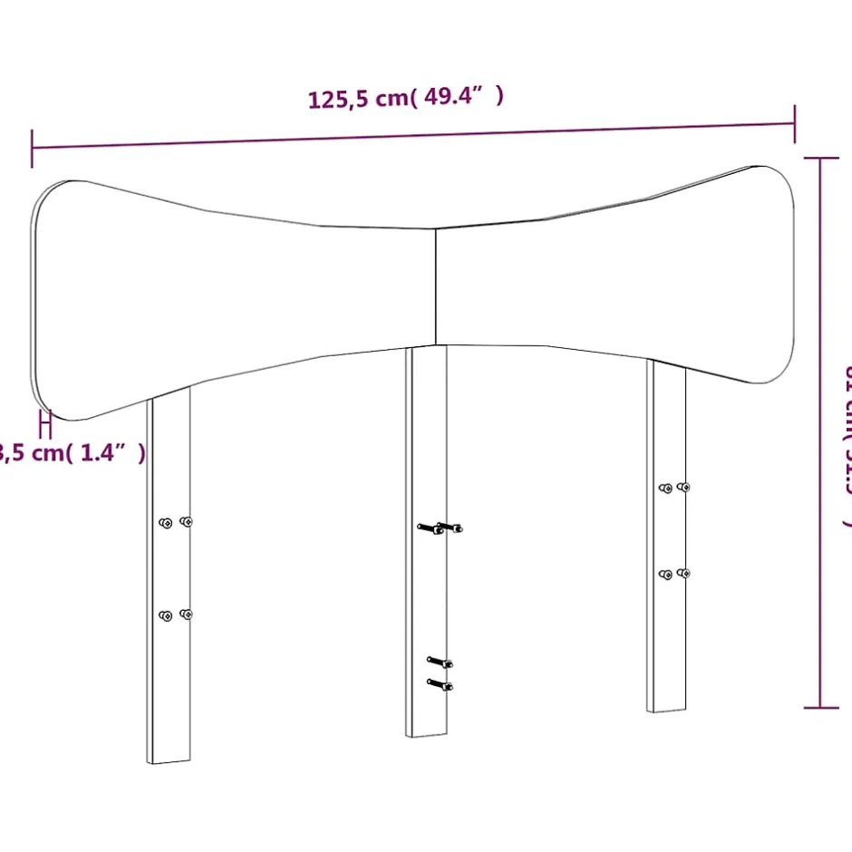 Vidaxl Tête de lit cire marron 120 cm bois massif de pin