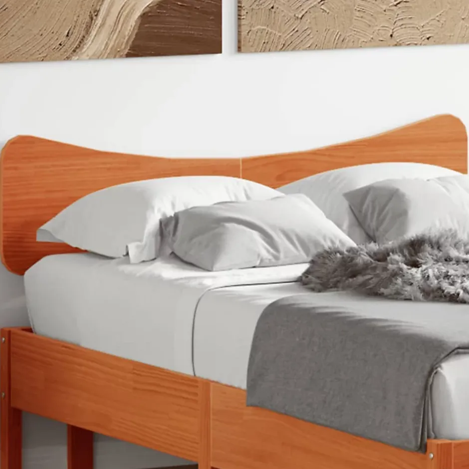 Vidaxl Tête de lit cire marron 120 cm bois massif de pin
