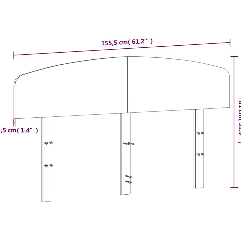 Vidaxl Tête de lit cire marron 150 cm bois massif de pin
