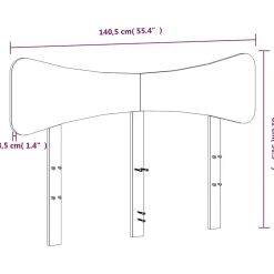 Vidaxl Tête de lit cire marron 135 cm bois massif de pin