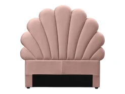 Vente-unique Tête de lit coquillage - 90 cm - Velours - Rose - MOANA