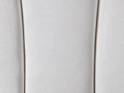 Vente-unique Tête de lit coquillage - 140 cm - Velours - Blanc - MOANA
