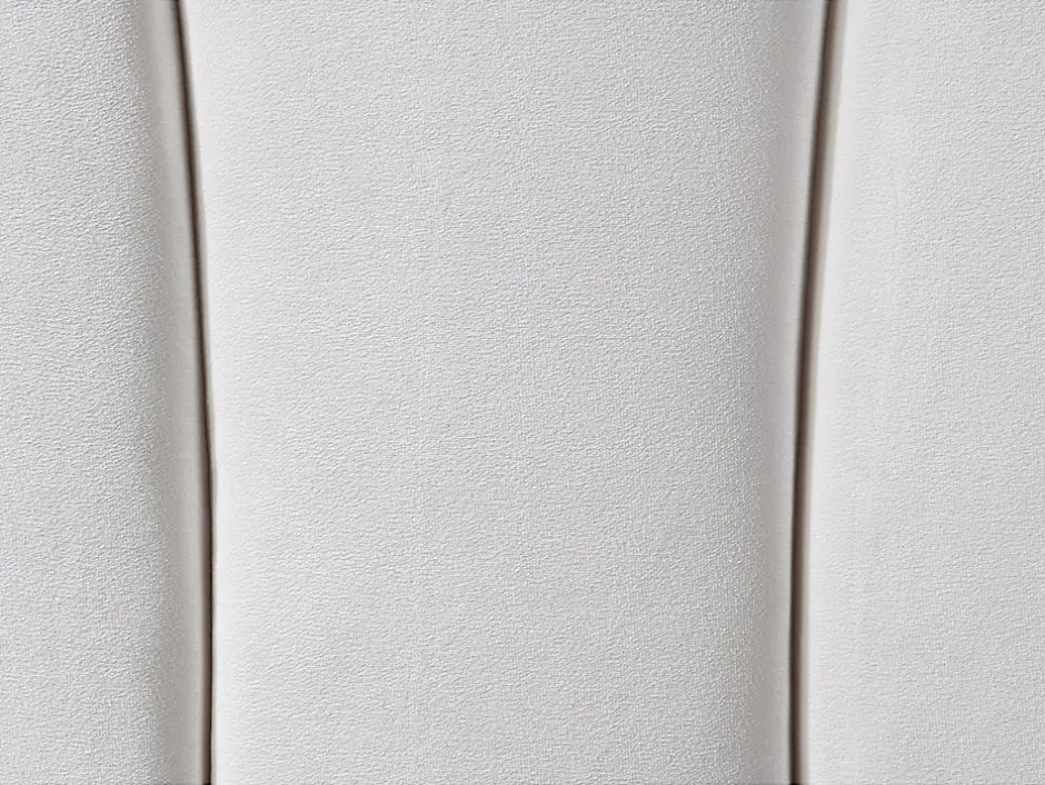 Vente-unique Tête de lit coquillage - 140 cm - Velours - Blanc - MOANA