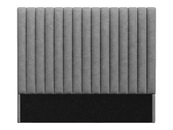 Vente-unique Tête de lit coutures verticales - 170 cm - Tissu - Gris- SARAH