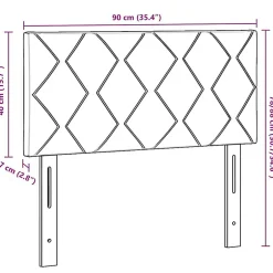 Vidaxl Tête de lit Crème 90 cm tissu