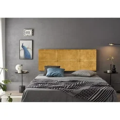 Eccox Tête de lit Dalia en tissu Nid Jaune 190 New