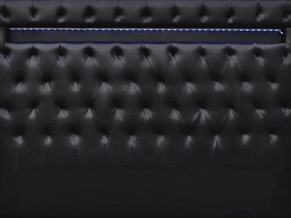 Habitat Et Jardin Tête de lit "Déco" LED - 149 cm - Noir