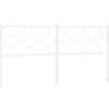 Vidaxl Tête de lit de remplacement métal blanc 180 cm