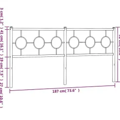 Vidaxl Tête de lit de remplacement métal blanc 180 cm