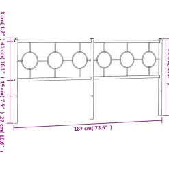 Vidaxl Tête de lit de remplacement métal blanc 180 cm