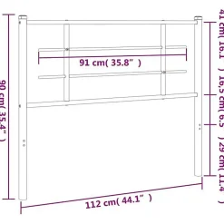 Vidaxl Tête de lit de remplacement métal noir 107 cm Best