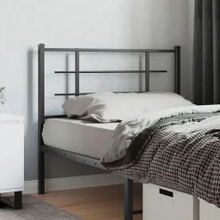 Vidaxl Tête de lit de remplacement métal noir 107 cm Best