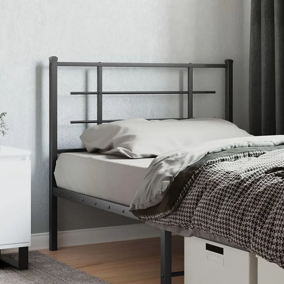 Vidaxl Tête de lit de remplacement métal noir 107 cm Best