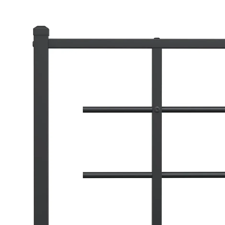 Vidaxl Tête de lit de remplacement métal noir 107 cm Best