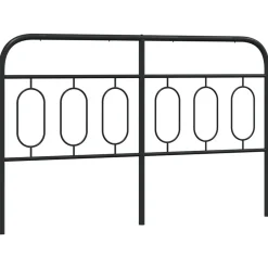 Vidaxl Tête de lit de remplacement métal noir 150 cm