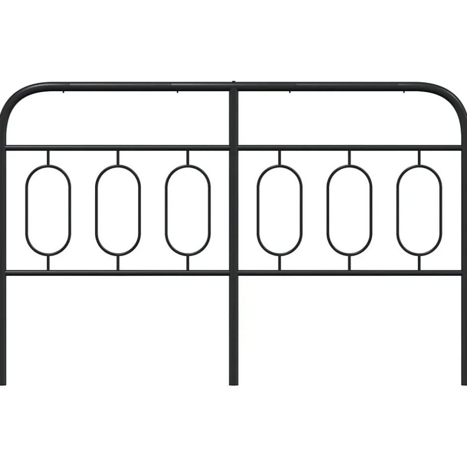 Vidaxl Tête de lit de remplacement métal noir 150 cm