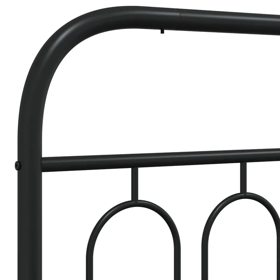 Vidaxl Tête de lit de remplacement métal noir 150 cm