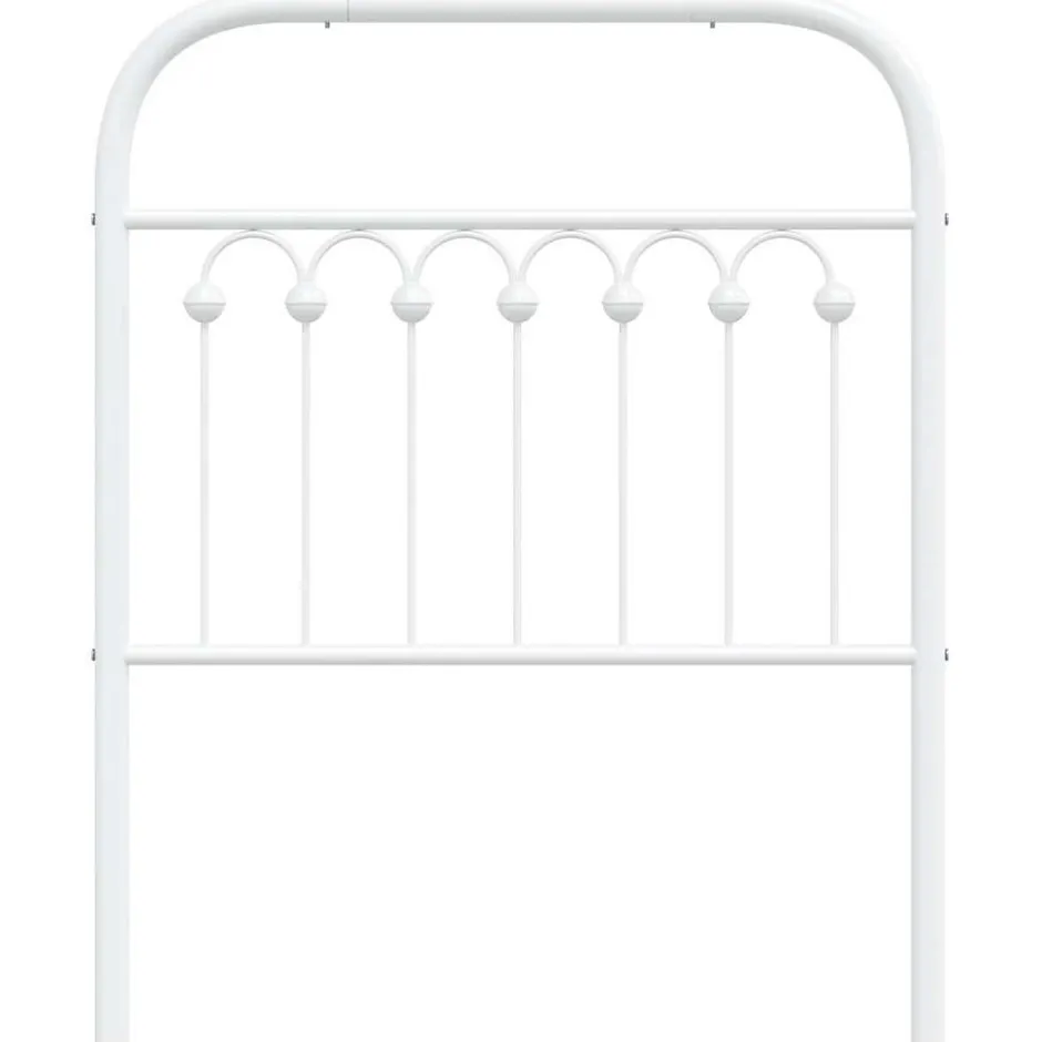 Vidaxl Tête de lit de remplacement métal blanc 75 cm