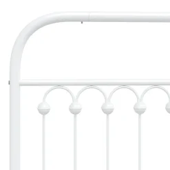 Vidaxl Tête de lit de remplacement métal blanc 75 cm