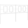 Vidaxl Tête de lit de remplacement métal blanc 150 cm