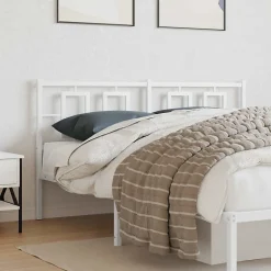 Vidaxl Tête de lit de remplacement métal blanc 150 cm