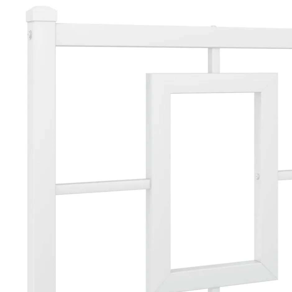 Vidaxl Tête de lit de remplacement métal blanc 150 cm