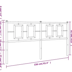 Vidaxl Tête de lit de remplacement métal blanc 150 cm