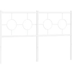 Vidaxl Tête de lit de remplacement métal blanc 135 cm