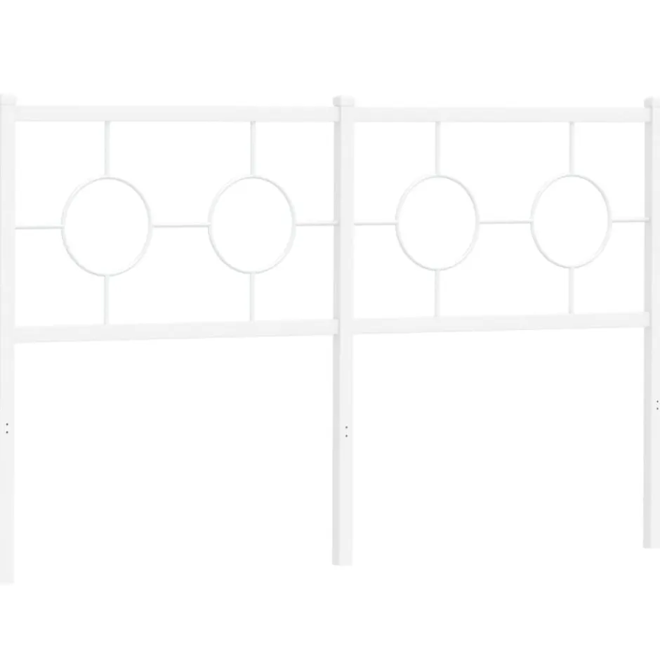 Vidaxl Tête de lit de remplacement métal blanc 135 cm