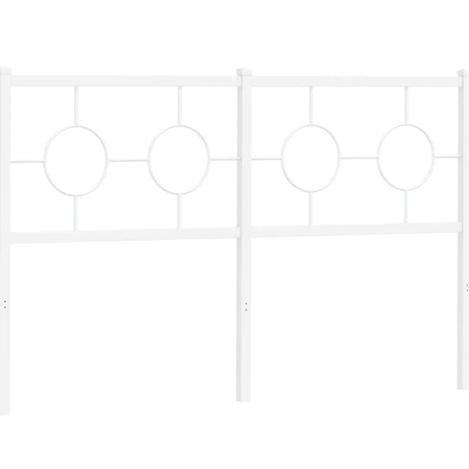 Vidaxl Tête de lit de remplacement métal blanc 135 cm