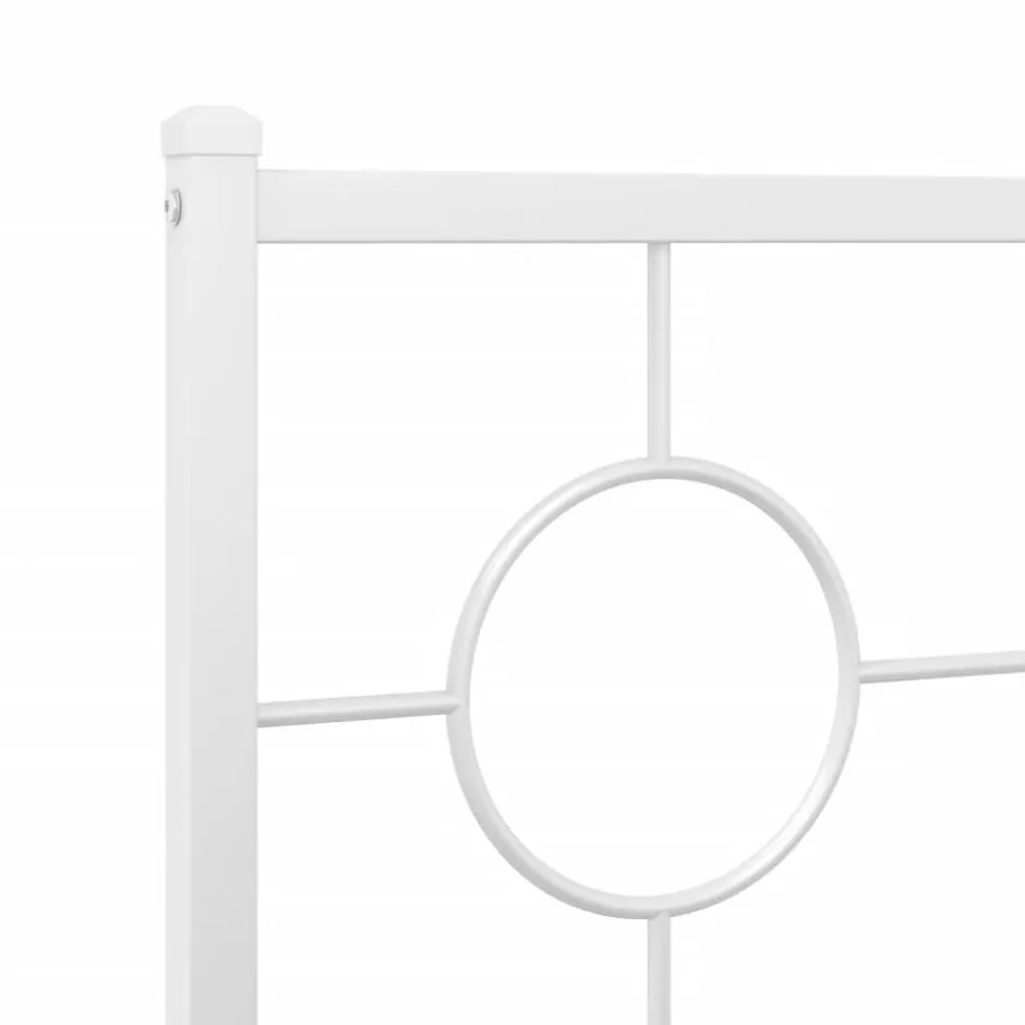 Vidaxl Tête de lit de remplacement métal blanc 135 cm