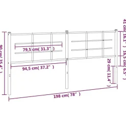 Vidaxl Tête de lit de remplacement métal blanc 193 cm Clearance