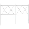 Vidaxl Tête de lit de remplacement métal blanc 140 cm Sale