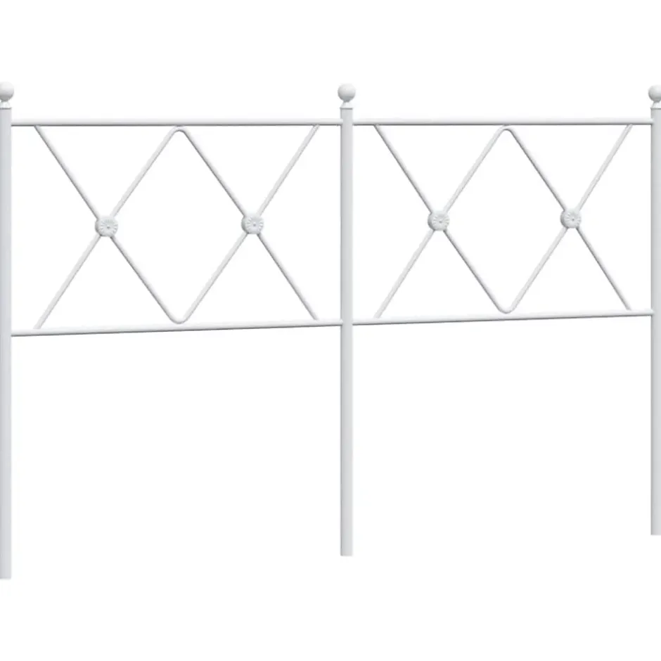 Vidaxl Tête de lit de remplacement métal blanc 140 cm Sale