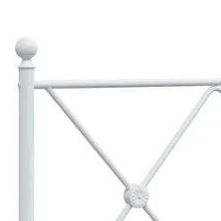 Vidaxl Tête de lit de remplacement métal blanc 140 cm Sale