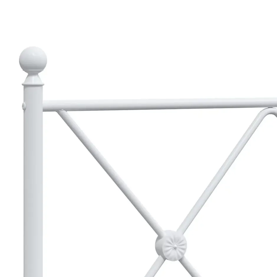 Vidaxl Tête de lit de remplacement métal blanc 140 cm Sale