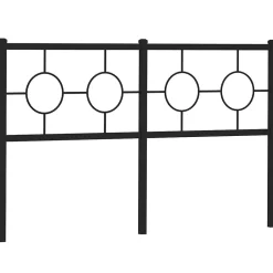 Vidaxl Tête de lit de remplacement métal noir 150 cm