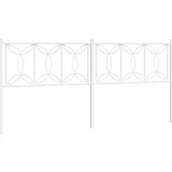 Vidaxl Tête de lit de remplacement métal blanc 200 cm