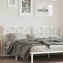 Vidaxl Tête de lit de remplacement métal blanc 200 cm