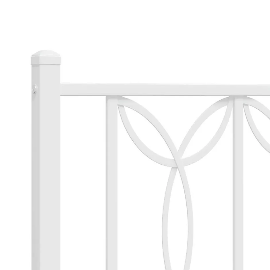 Vidaxl Tête de lit de remplacement métal blanc 200 cm