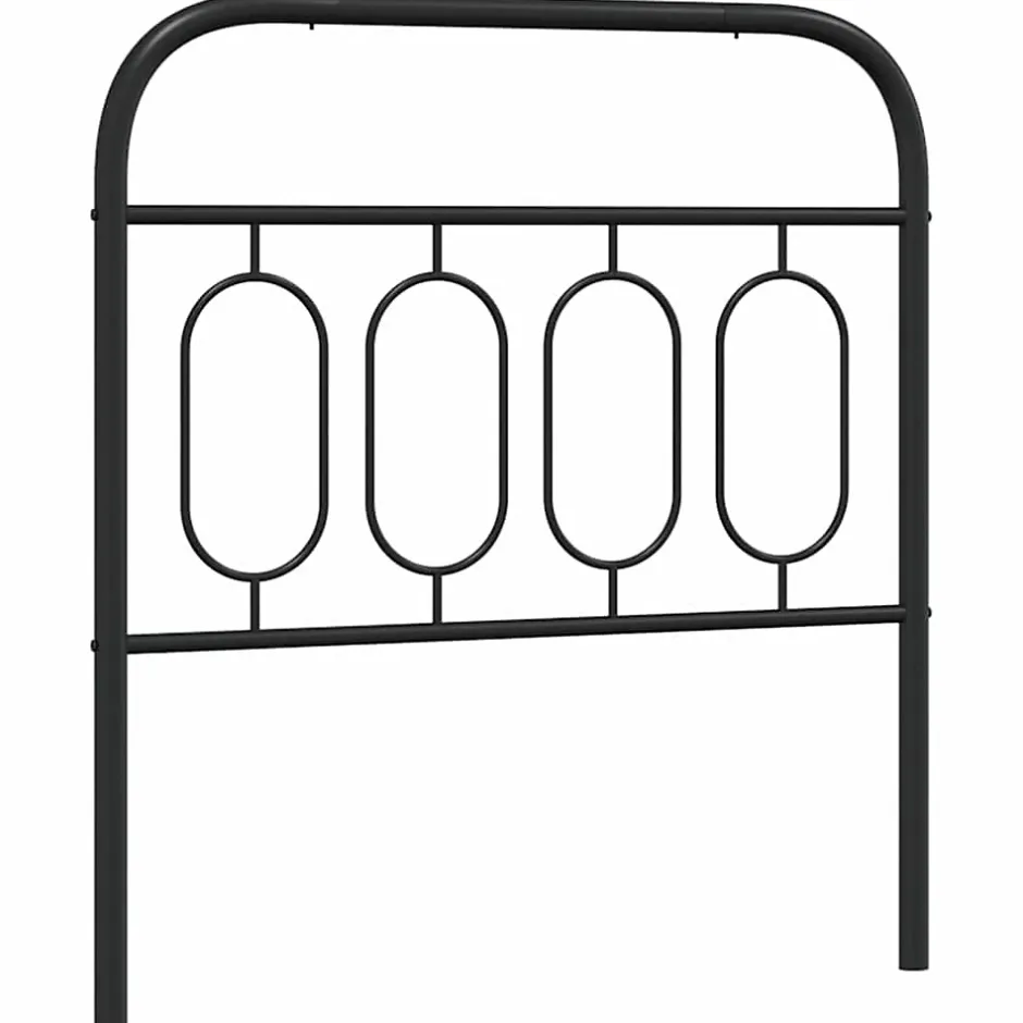 Vidaxl Tête de lit de remplacement métal noir 90 cm Online