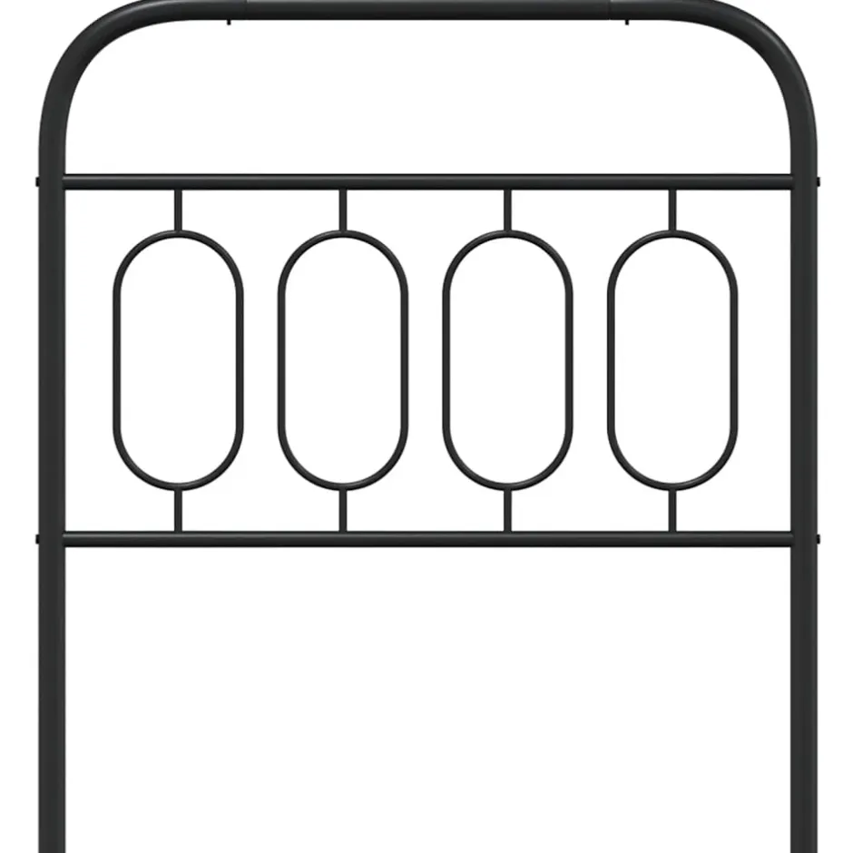 Vidaxl Tête de lit de remplacement métal noir 90 cm Online