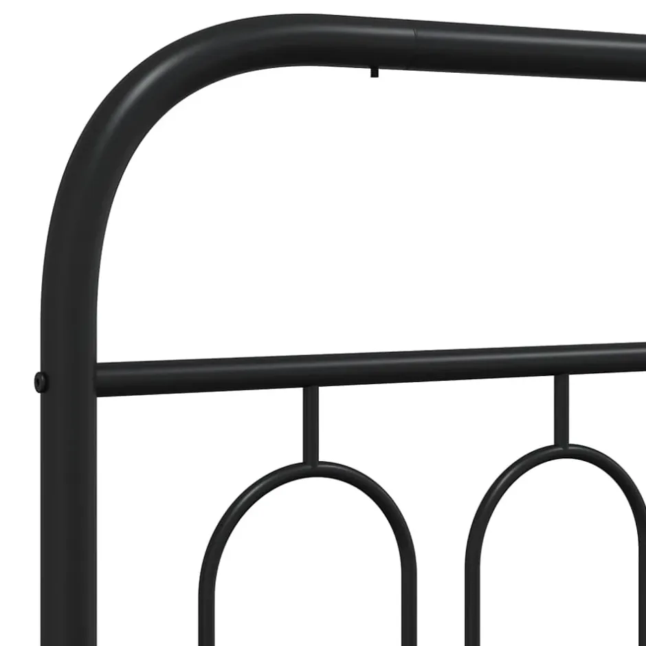 Vidaxl Tête de lit de remplacement métal noir 90 cm Online